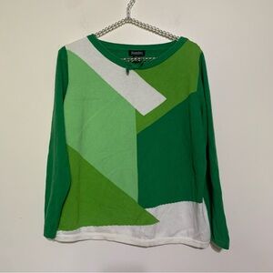 Hampshire Studio Sweater Beautiful Color block X-LARGE